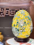  Quà Tặng Cao Cấp Trứng Phong Thủy Công Danh Phú Quý Men Màu Vẽ Kỹ Cao 46, Đường kính bụng 31cm 