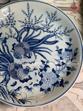  Đĩa Cảnh Phong Thuỷ Phượng Hoàng Mẫu Đơn Men lam Vẽ Tay Kỹ Phi 50 cm | Quà Tặng Khai Trương Đĩa Cảnh Phong Thuỷ 