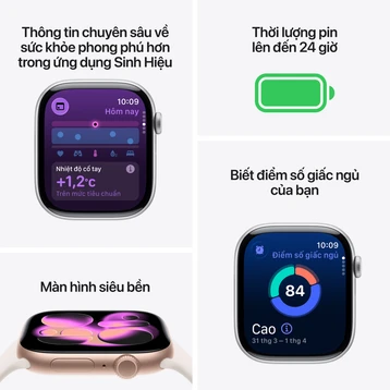 Apple Watch Series 10 LTE 46mm Viền Titan Dây Thép | Chính Hãng Apple Việt Nam