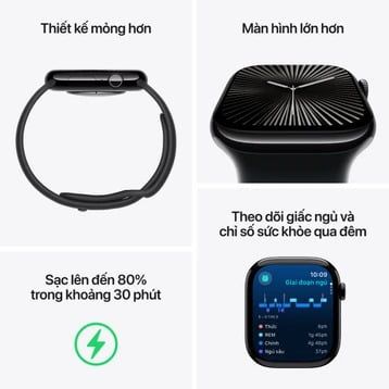 Apple Watch Series 10 GPS 46mm Viền Nhôm Dây Cao Su | Chính Hãng Apple Việt Nam