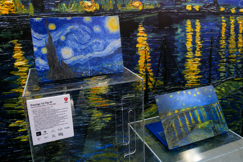 Laptop MSI Prestige 14 Flip AI+ Vincent Van Gogh Edition Starry Night Over the Rhône - 260VN