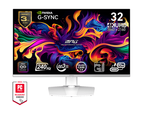 Màn hình gaming MSI MPG 321URXW QD-OLED (32 inch/UHD/OLED/240Hz/0.03ms)