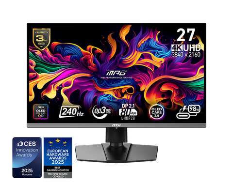 Màn hình gaming MSI MPG 272URX QD-OLED (27 inch (UHD/OLED/240Hz/0.03ms)