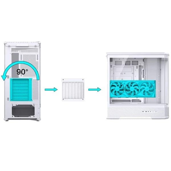 Vỏ Case PC Jonsbo D400 Black | White