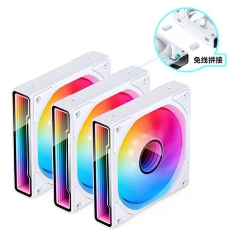 QUẠT TẢN NHIỆT PC JONSBO ZK-120W WHITE (3IN1)