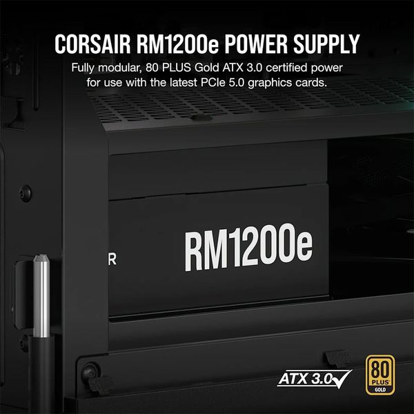 Nguồn máy tính Corsair RM1200e ATX 3.1 80 Plus Gold - Full Modul - CP-9020258-NA