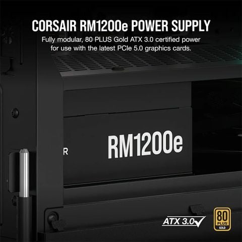 Nguồn máy tính Corsair RM1200e ATX 3.1 80 Plus Gold - Full Modul - CP-9020258-NA