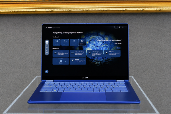 Laptop MSI Prestige 14 Flip AI+ Vincent Van Gogh Edition Starry Night Over the Rhône - 260VN (Ultra X9 378H | Intel Arc B390 | 32GB | 1TB | 14 inch FHD+ OLED)