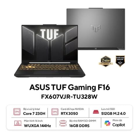 Laptop Gaming Asus TUF F16 FX607VJR-TU328W (Intel Core 7 230H | RTX 3050 | 16Gb | 512GB | 16inch FHD+)