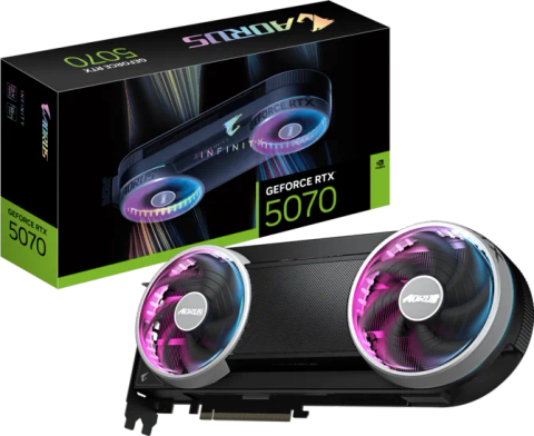 VGA Gigabyte GeForce RTX 5070 AORUS INFINITY 12GB GDDR7 (GV-N5070AORUS IF-12GD)