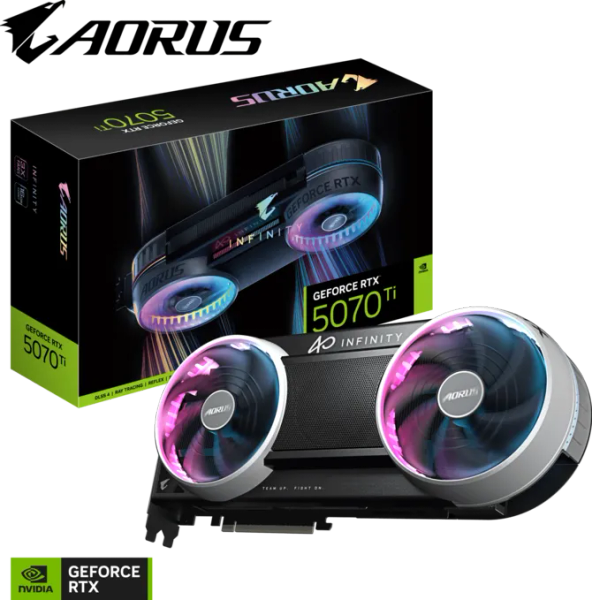 VGA Gigabyte GeForce RTX 5070 Ti AORUS INFINITY 16GB GDDR7 (GV-N507TAORUS IF-16GD)