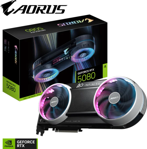 VGA Gigabyte GeForce RTX 5080 AORUS INFINITY 16GB GDDR7 (GV-N5080AORUS IF-16GD)