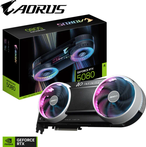 VGA Gigabyte GeForce RTX 5080 AORUS INFINITY 16GB GDDR7 (GV-N5080AORUS IF-16GD)