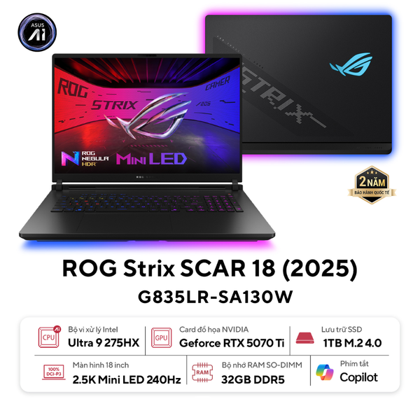 Laptop Gaming Asus ROG Strix SCAR 18 G835LR-SA130W