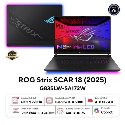 Laptop Gaming Asus ROG Strix SCAR 18 G835LW-SA172W