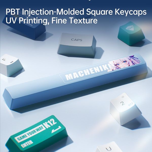Bàn phím cơ Machenike K12 Tri-Mode (98 Phím, LED RGB)