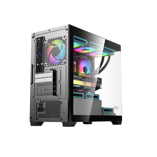 Case Aigo C218M (mATX | Trắng, Đen | Không Fan)