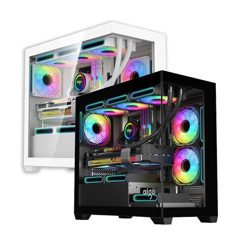 Case Aigo C218M (mATX | Trắng, Đen | Không Fan)