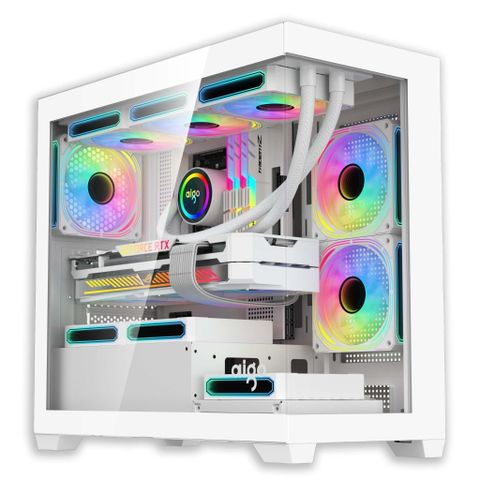 Case Aigo C218M (mATX | Trắng, Đen | Không Fan)