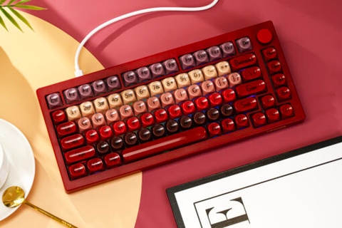 Bàn phím Veekos K75 Wine Red Frost Pink Switch