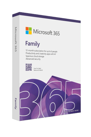Phần mềm Microsoft Office 365 Family English APAC Subscr 1YR Medialess EP2-36878