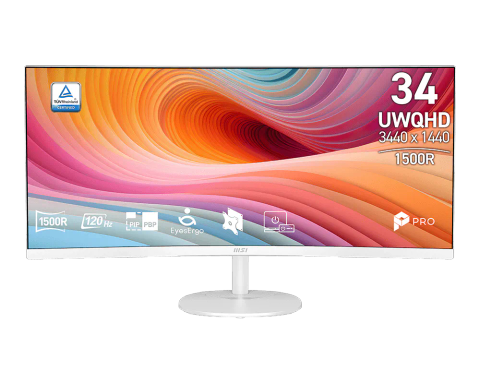 Màn hình Cong MSI PRO MP341CQW E12 (34 inch | VA | UWQHD | 120Hz | 1ms)