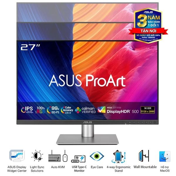 Màn hình đồ họa Asus ProArt PA27JCV (27 inch | IPS | 60 Hz | 5ms | 5K)
