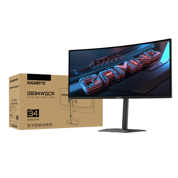 Màn hình Gaming GIGABYTE GS34WQCA (34 inch | VA1500R | WQHD | 120Hz | 1ms)