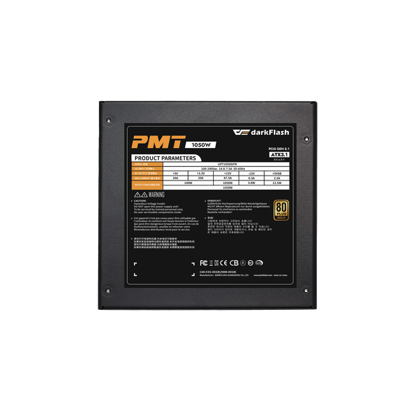 Nguồn máy tính darkFlash PMT1050 Gold (1050W | 80 Plus Gold | ATX)