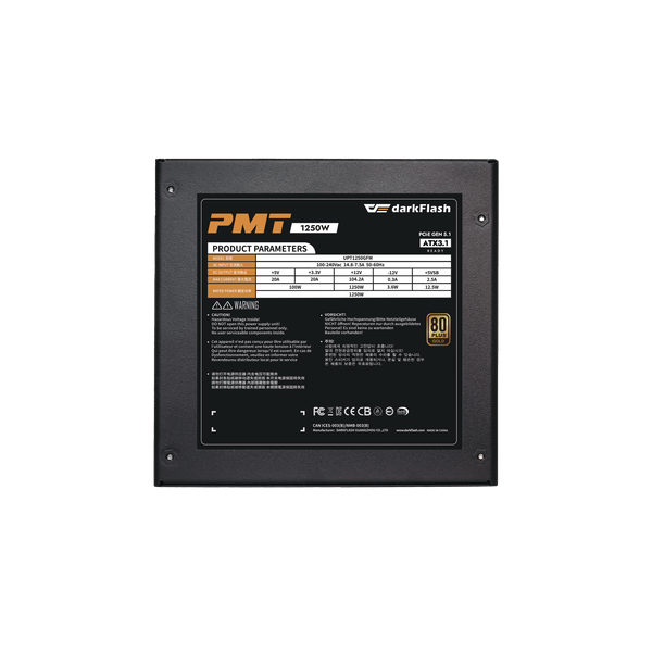 Nguồn máy tính darkFlash PMT1250 Gold (1250W | 80 Plus Gold | ATX)