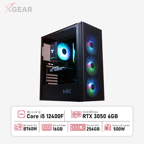 PC Gaming Bi5-305 PLUS | Core i5 12400F | RAM 16GB | RTX 3050 6GB | SSD 256GB | WIFI