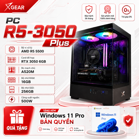 PC R5-3050 PLUS (AMD R5 5500 - RTX 3050 - 16GB RAM - 256GB RAM)