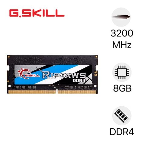 RAM Laptop G.SKILL Ripjaws 8GB DDR4 | (1x8GB), 3200MHz F4-3200C22S-8GRS