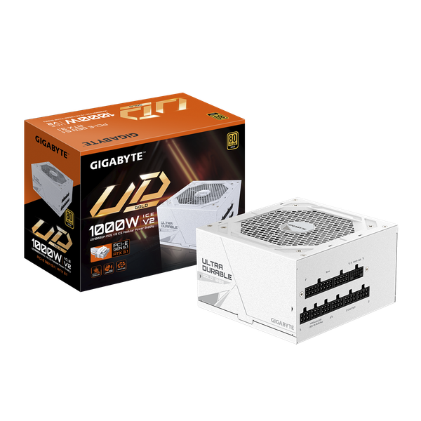 Nguồn Gigabyte UD1000GM PG5 V2 ICE 1000W (80 PLUS Gold/ Full modular/ Màu trắng)