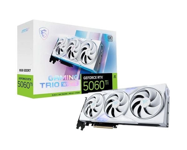 VGA MSI GeForce RTX 5060 Ti 8G GAMING TRIO OC WHITE
