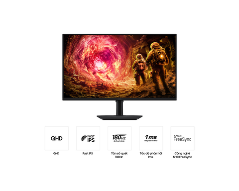 Màn Hình Gaming SAMSUNG Odyssey G5 G50D LS32FG502EEXXV (32 inch - Past IPS - 2K - 180Hz - 1ms)