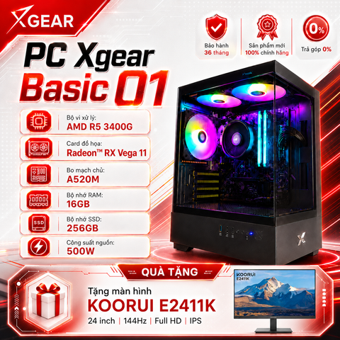PC XG-Basic 01 (AMD R5 3400G - 16GB RAM - 256GB SSD)