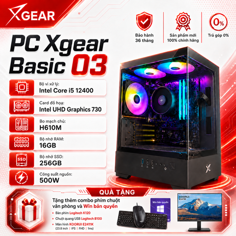 PC XG-Basic 03 (Intel Core I5 12400 - 16GB RAM - 256GB SSD)