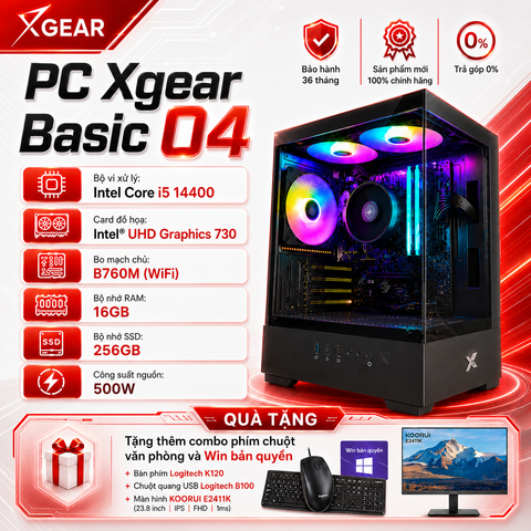 PC XG-Basic 04 (Intel Core I5 14400 - 16GB RAM - 256GB SSD - WIFI)