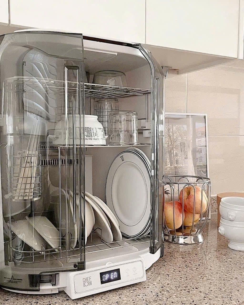  Máy sấy bát Chefborn 75L tiệt trùng UV phiên bản đứng 2025 cao cấp 