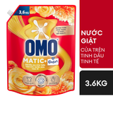 Nước giặt Omo matic cửa trên tinh dầu nước hoa tinh tế 3.6kg