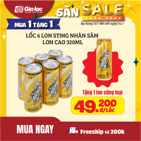 Nước tăng lực Sting nhân sâm lon cao 320ml