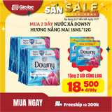 Nước xả Downy hương nắng mai 18ml*12 gói