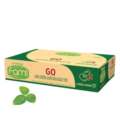 Sữa đậu nàng Fami đậu xanh gạo đỏ 200ml