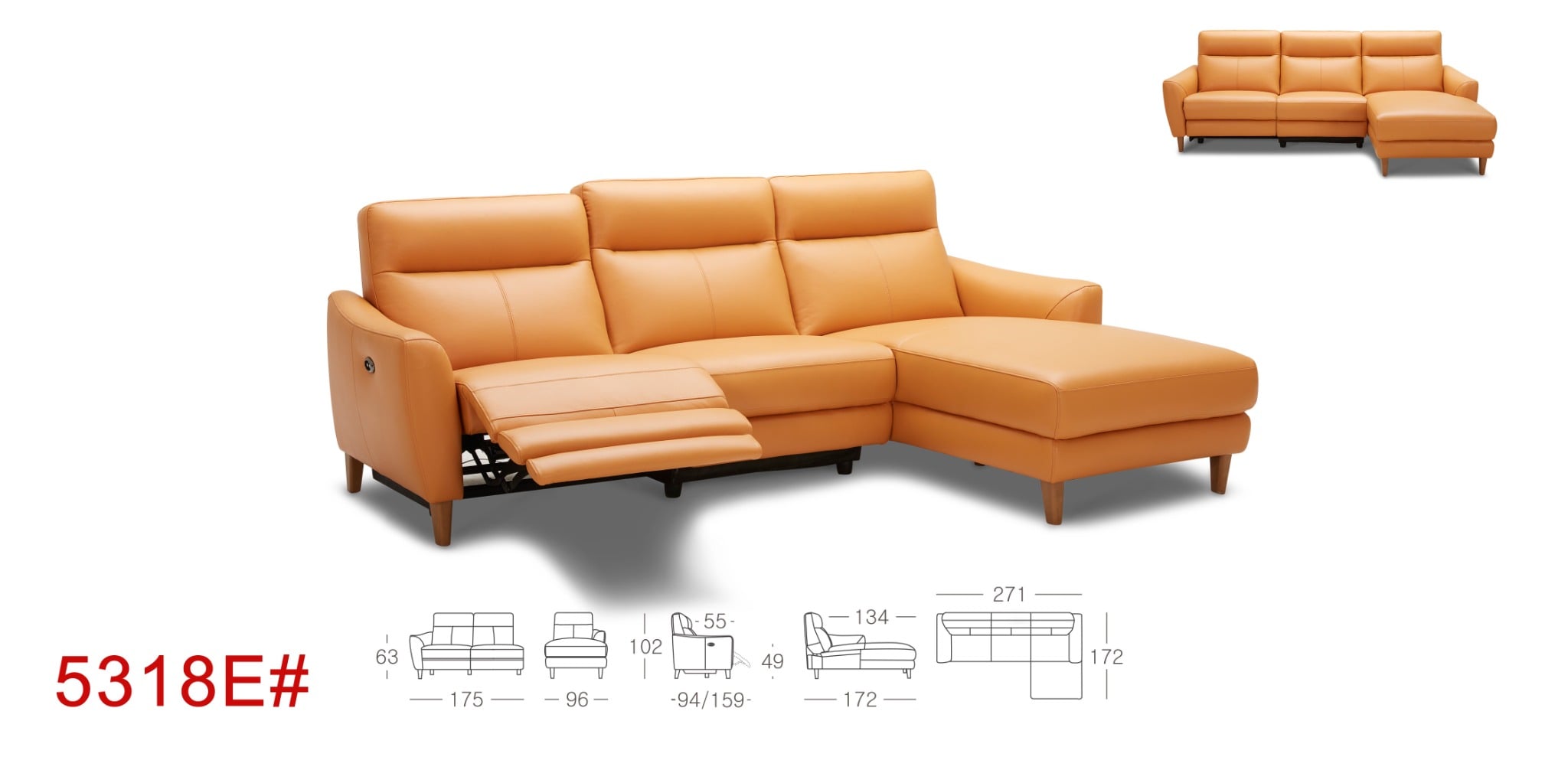  Bộ Ghế Sofa bọc da Bò hiệu Kuka Home 5318E 