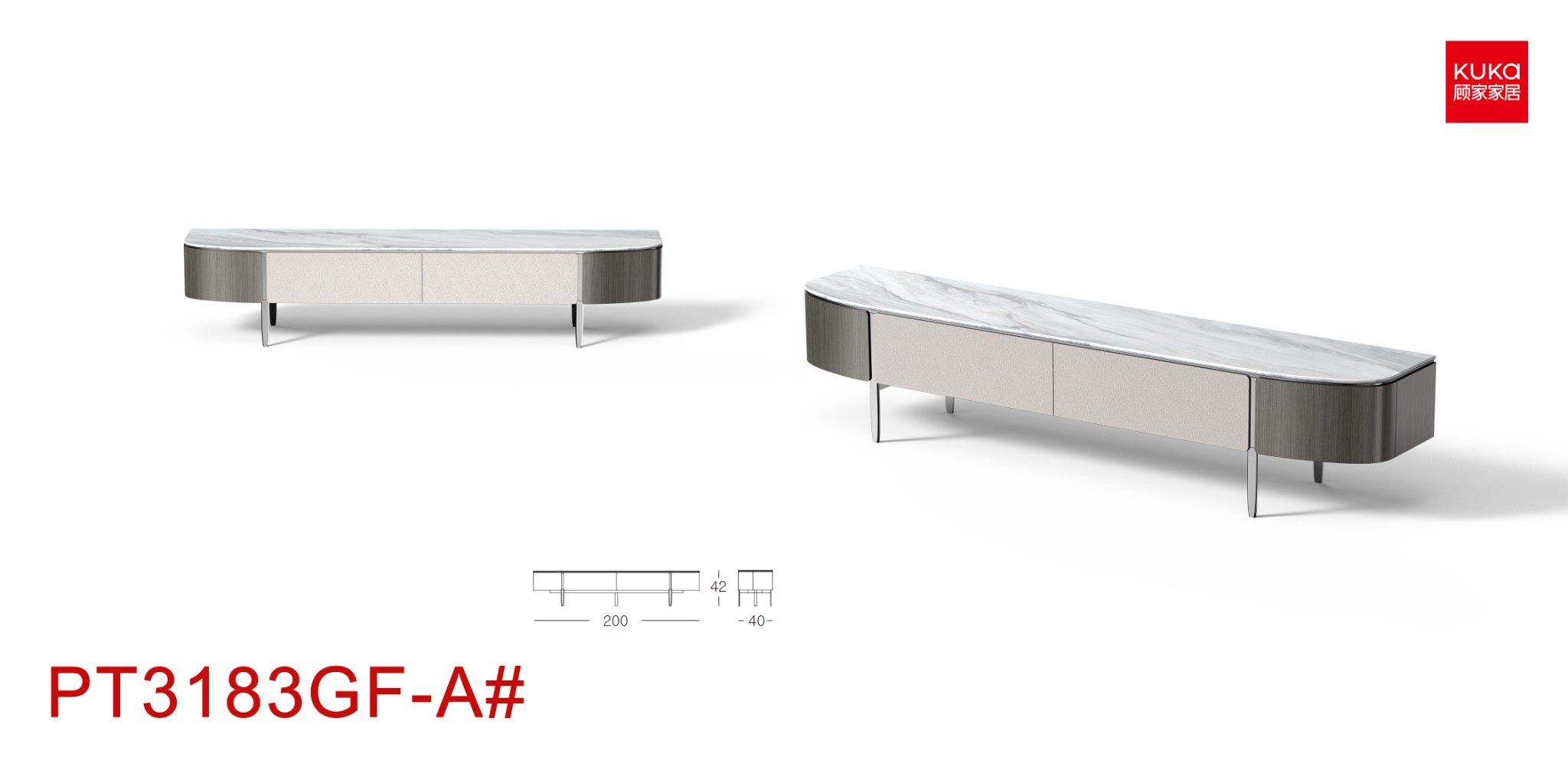  Kệ Tivi mặt đá KuKa Home PT3183GF-A 