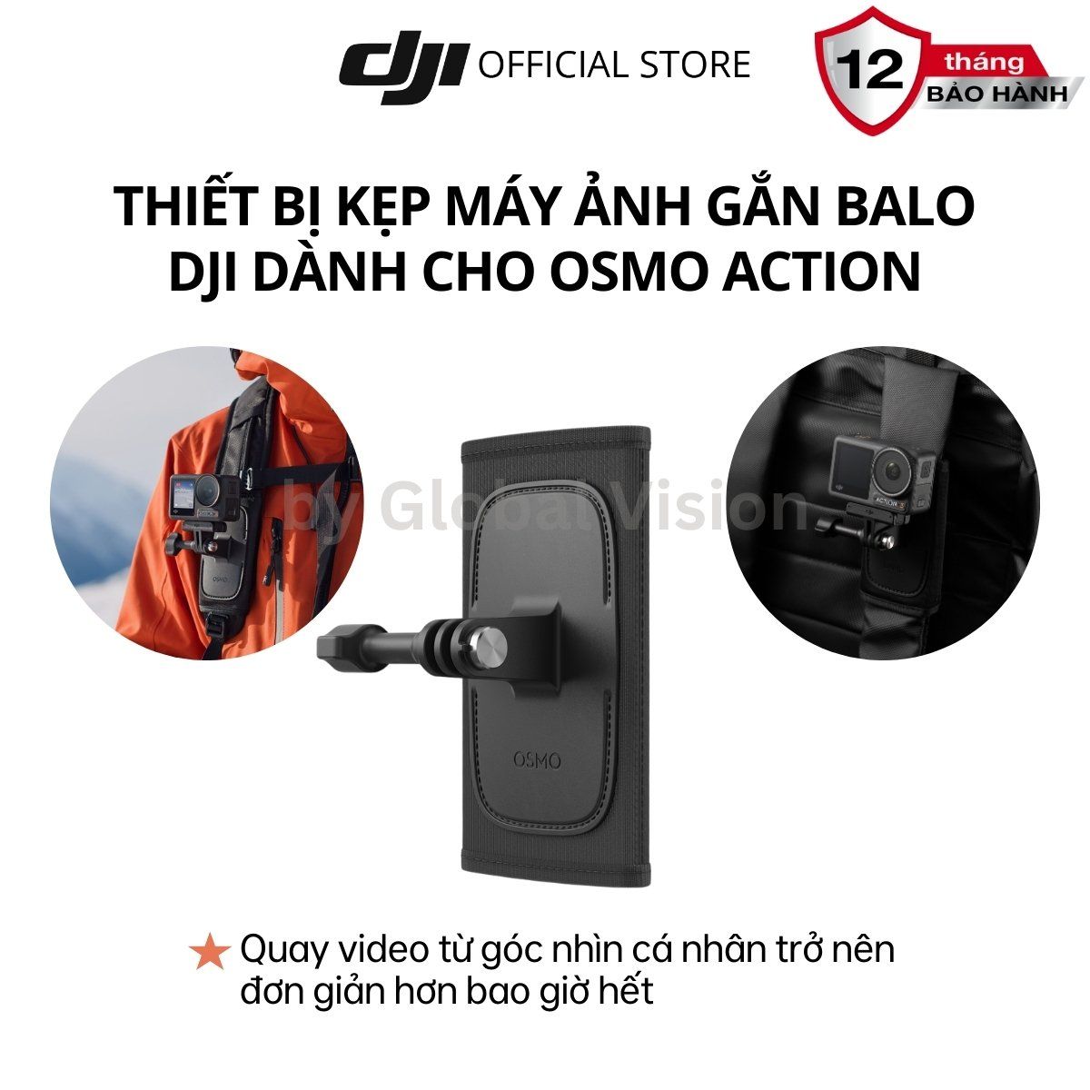 Phụ kiện kẹp balo gắn máy ảnh DJI dành cho Osmo Action