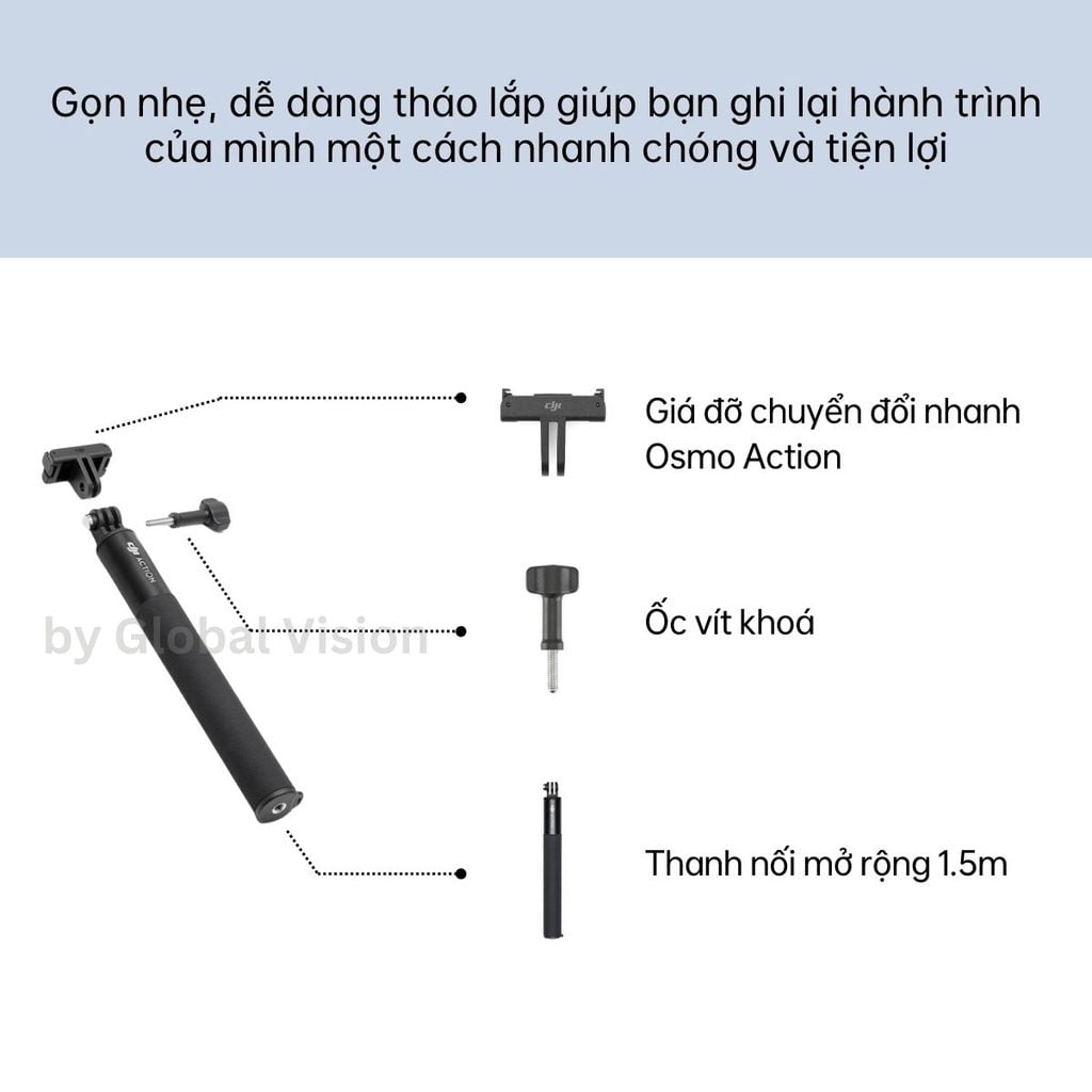 Gậy chụp ảnh cầm tay nối dài 1.5m DJI dành cho Osmo Action