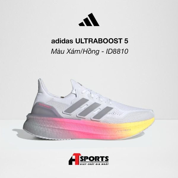  adidas ULTRABOOST 5 - Màu Xám/Hồng - ID8810 