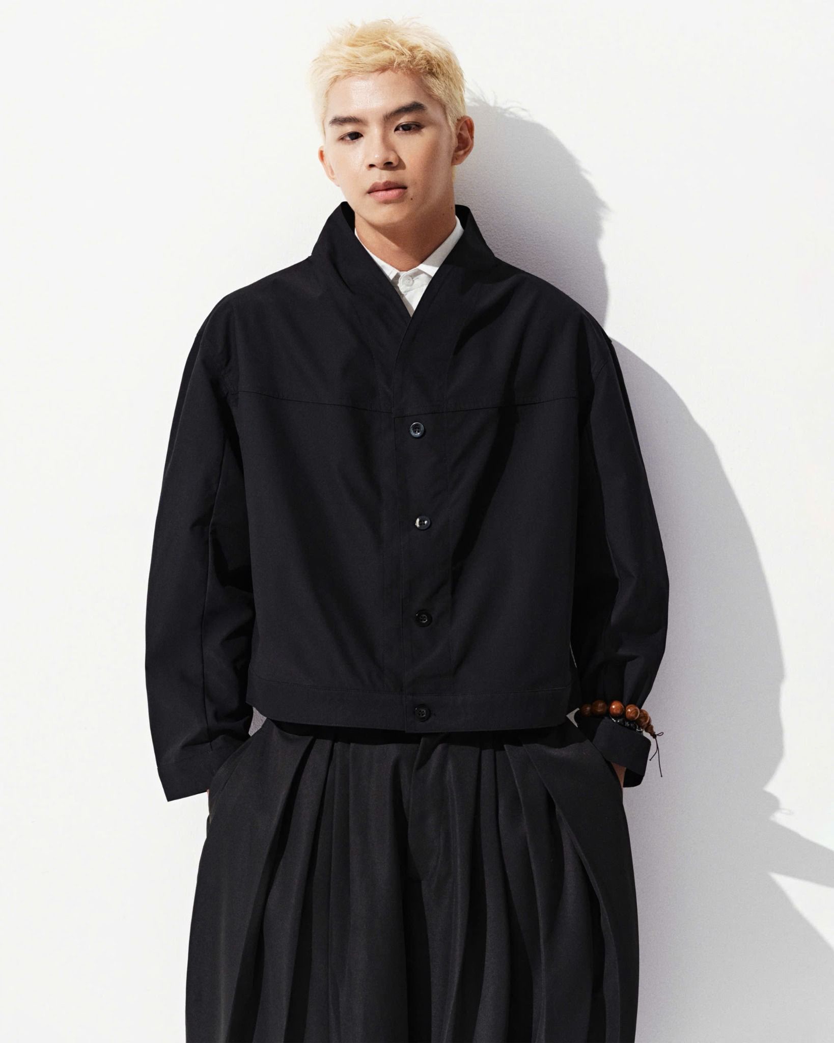  MANDARIN COLLAR OVERSHIRT 